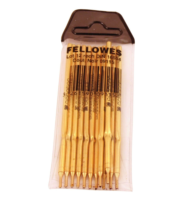 Paquet 12 Recharges pour stylo bille Noir