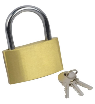 Cadenas en Laiton (L)25 mm Anse Courte avec 3 Clés