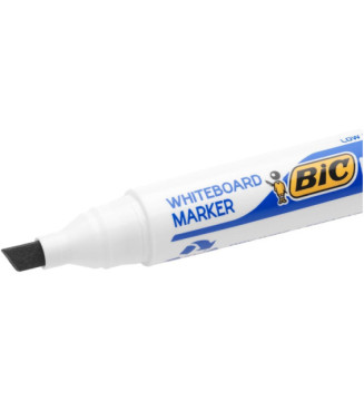 Pack 4 Feutres tableau blanc effaçable Pointe Biseau Large N/B/R/V