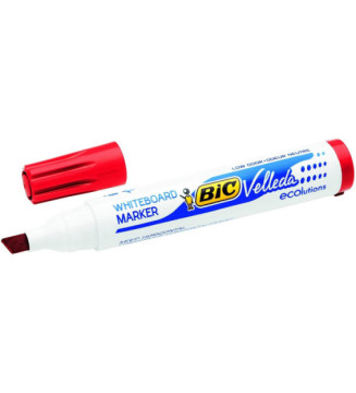 Pack 4 Feutres tableau blanc effaçable Pointe Biseau Large N/B/R/V
