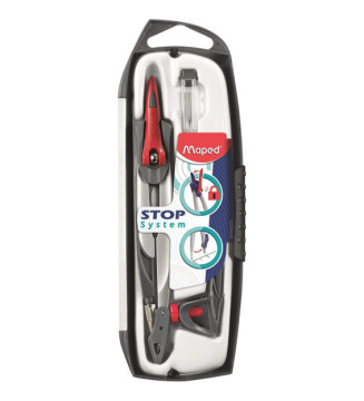 Coffret compas Stop System 3 pièces Mines+Adaptateur
