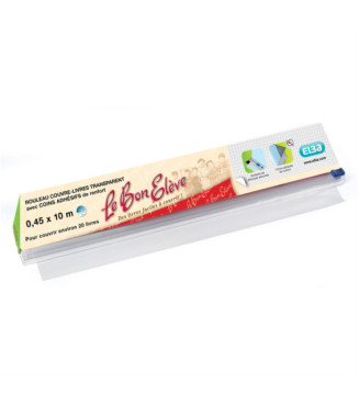 Film couvre-livres le bon élève PVC 45 mm x 10 m Avec Coins Adhésif de Renfort