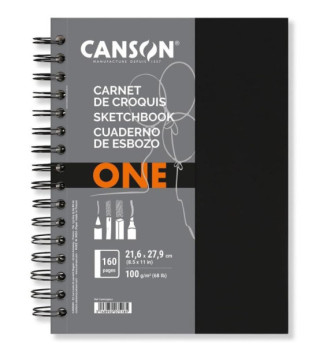 Carnet esquisse ARTBOOK ONE A4 80 feuilles 100g Noir