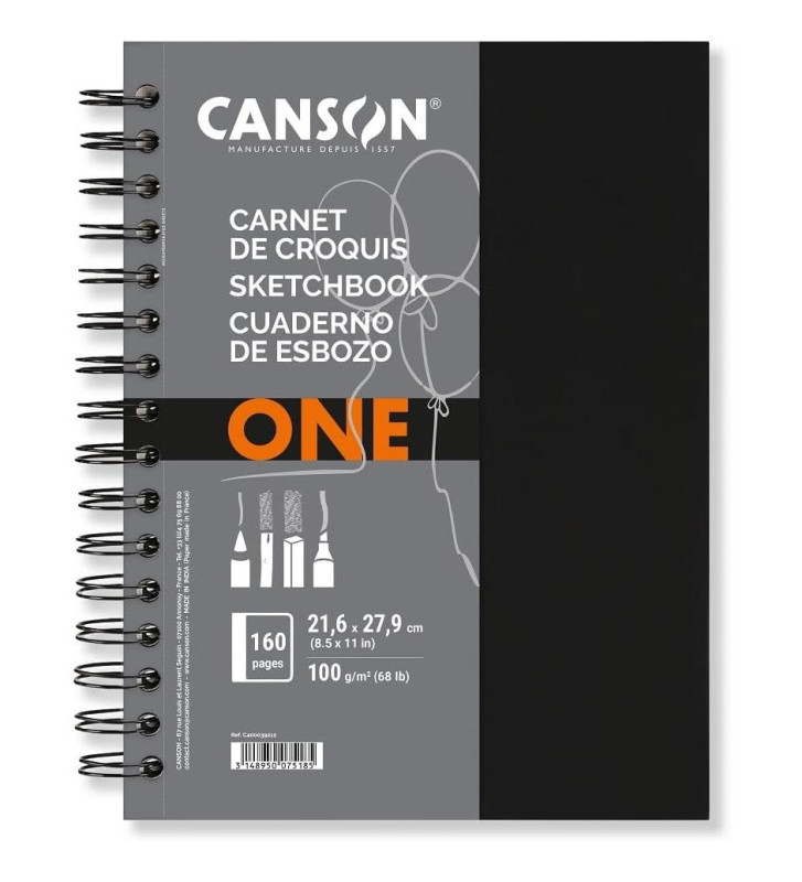 Carnet esquisse ARTBOOK ONE A4 80 feuilles 100g Noir