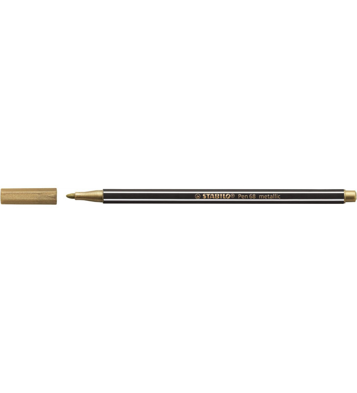 Stylo feutre Pen 68 metallic pointe moyenne or