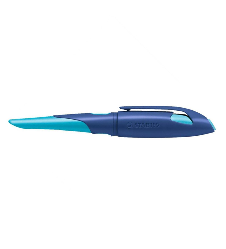 Stylo plume - EASYbirdy - Stylo ergonomique rechargeable - Bleu/Azur - Gaucher