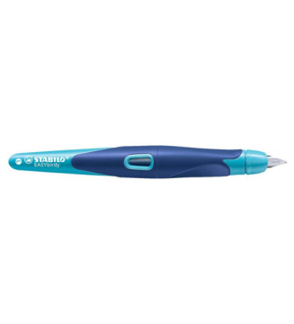 Stylo plume - EASYbirdy - Stylo ergonomique rechargeable - Bleu/Azur - Gaucher
