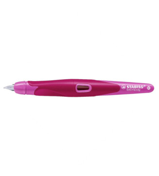 Stylo plume -EASYbirdy- Stylo ergonomique rechargeable - Rose - Droitier