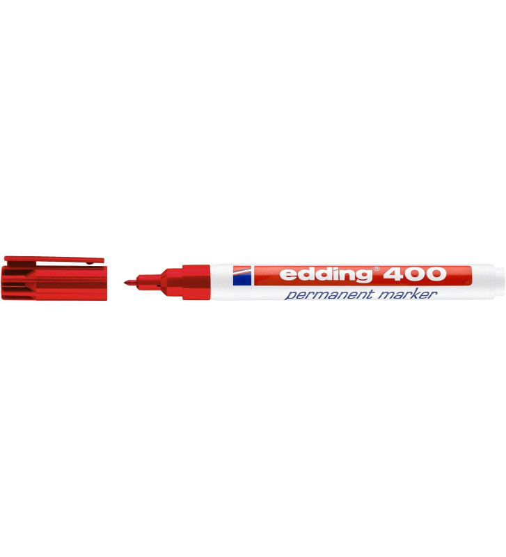 Marqueur Permanent 400 Rouge Pointe Fine 1 mm