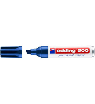 Marqueur Permanent 500 Corps Alu Pointe Biseau Bleu 2-7 mm