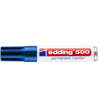 Marqueur Permanent 500 Corps Alu Pointe Biseau Bleu 2-7 mm