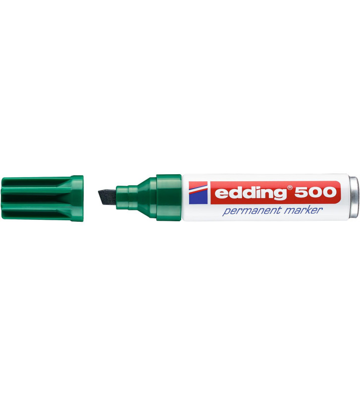 Marqueur Permanent 500 Corps Alu Vert Pointe Biseautée 2-7 mm