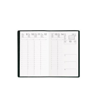 Agenda Semainier Classique Saturne 210 x 297 mm Couverture Plast Noir
