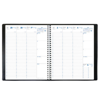 Agenda Eurequart Couv Plast Grainée noir 24 x 30 cm