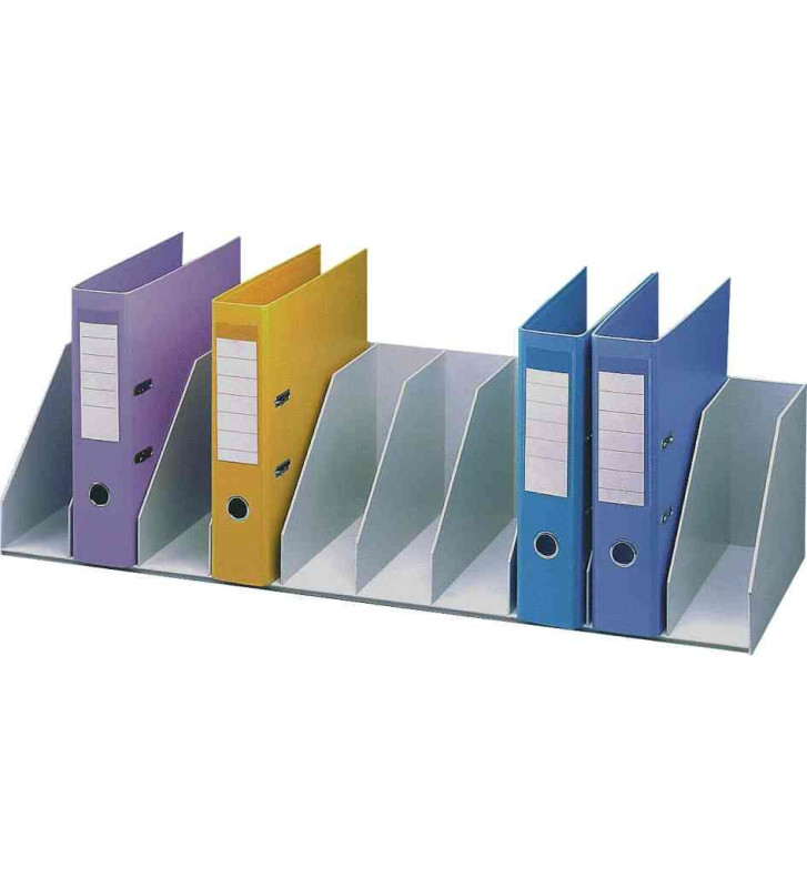 Trieurs 10 cases fixes pour classeurs à levier standardL89,7 x H21 x P29 cm gris
