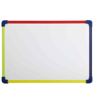 Tableau Blanc Magnétique Enfants Cadre Plastique Multicolore 40 x 28 cm