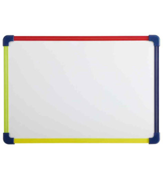 Tableau Mural Blanc pour enfants 25 x 35 cm Cadre Plastique Multicolore