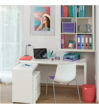 Trieur Colour'Ice A4 PP 12 compartiments 3 rabats Transparent