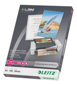 Pochette à plastifier iLAM UDT A4 Brillante 250 Microns (2x125) Paquet de 100