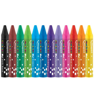 Eui de 12 Craies Pastel à l'huile COLOR'PEPS Diam 5,9 mm couleurs vives