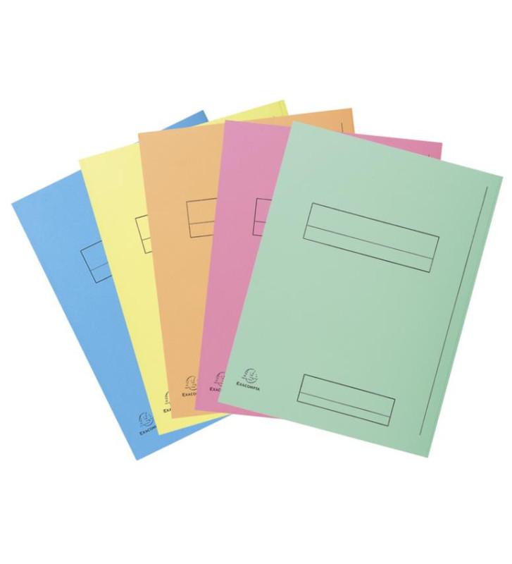 Paquet de 50 chemises imprimées 2 rabats SUPER 210 - 24x32cm Couleurs assorties
