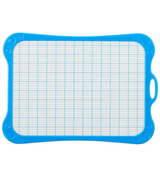 Ardoise effaçable à sec+2 feutres & 1 effacette 1 face blanche / 1 face séyès 18 x 28 cm