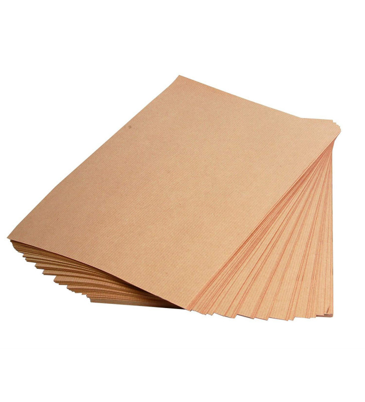 Paquet de 25 feuilles kraft brun 160g brute 70cmx100cm