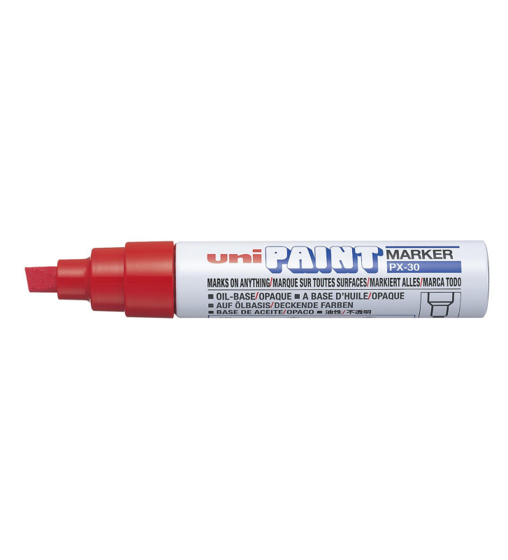 Marqueur PAINT Marker PX30 pointe biseautée large 4 - 8,5mm Rouge