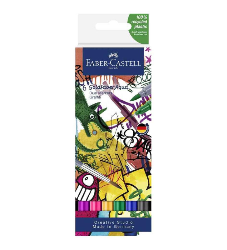 Marqueur aquarelle GOLDFABER, étui Graffitis