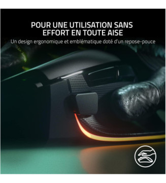 Basilisk V3 - Souris Gaming Filaire (10+1 Boutons programmables, Molette HyperScroll Tilt