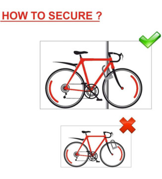 Câble Antivol de Vélo 1,2m avec Combinaison 4 Chiffres