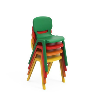 Chaise monobloc 4 pieds Ergos One T6 noire - hauteur assise 46 cm