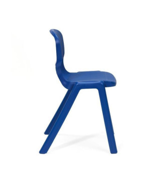 Chaise monobloc 4 pieds Ergos One T6 noire - hauteur assise 46 cm