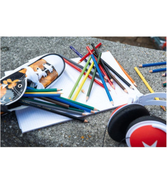 Etui carton de 18 Crayons color 15+3 FLUO