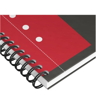 Cahier NOTEBOOK spirale A5+160 p perforées 80g 5x5 Couverture Rigide Gris