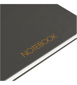 Cahier NOTEBOOK spirale A5+160 p perforées 80g 5x5 Couverture Rigide Gris