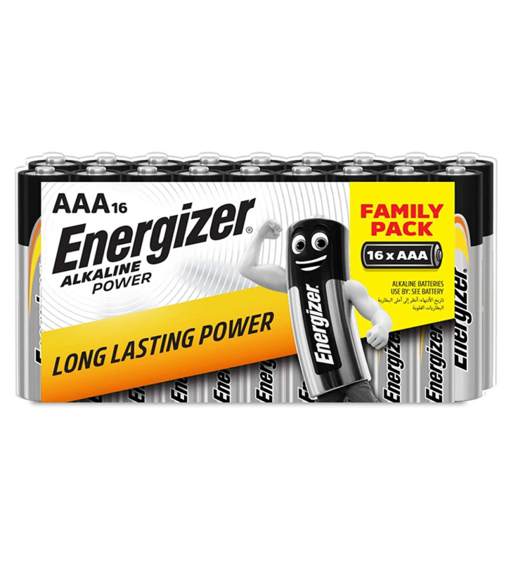 Paquet de 16 Piles Alcaline Power AAA LR03 Family pack