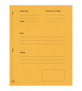 Pack de 25 chemises Avocat imprimées Plaidoirie 25x32 cm 265g Jaune