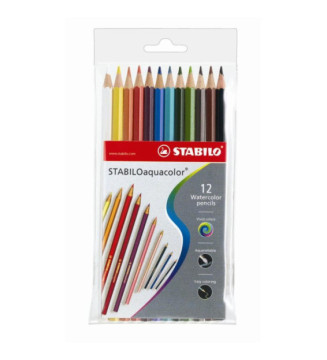 Etui de 12 crayons de couleur Aquacolor Assortis