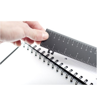 Cahier à spirales EXABOOK polyfoam noir A4 160 pages quadrillés