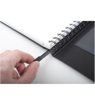 Cahier à spirales EXABOOK polyfoam noir A4 160 pages quadrillés