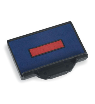 Cassette encreur de rechange pour tampon 6/56/2 Bicolore Bleu - Rouge