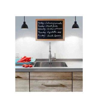 Ardoise murale WOODY 40x60cm Cadre en Bois Teck