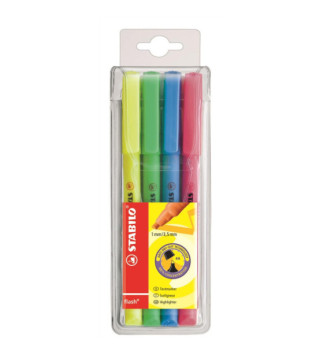 Surligneur Flash Pochette de 4 Coloris assortis