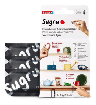 Pâte Fixante Polyvalente à Modeler Sugru 3 x 3.5 g Noir