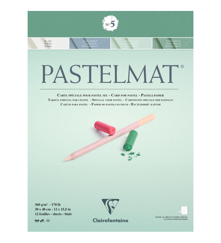 Bloc Pastelmat n°5 12 feuilles 30x40cm