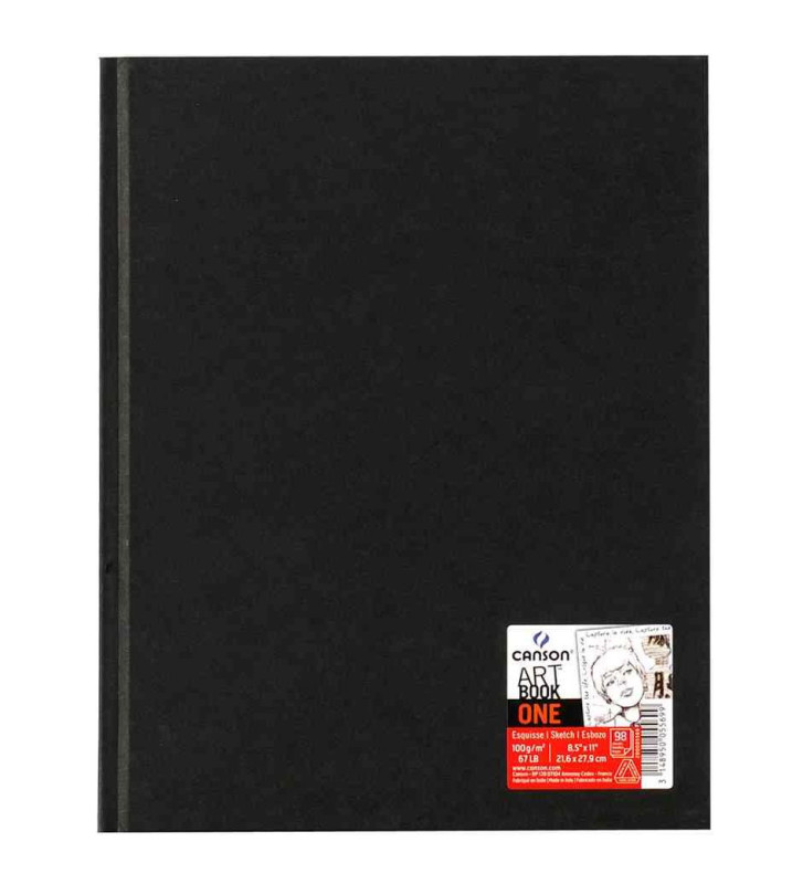 Carnet de dessin ARTBOOK ONE, 279 x 356 mm, 98 feuilles noir