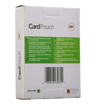 Lot de 100 Pochettes format carte 83x119 mm 2x125mic brillantes