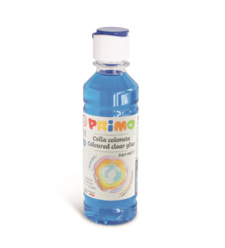 Flacon 240 ml Colle colorée à base d’eau, bouchon doseur CYAN 501