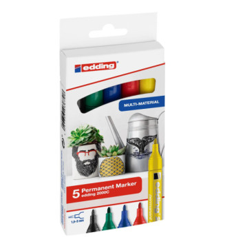 Marqueur Permanent 2000 c Etui de 5 Assorti 1,5-3 mm